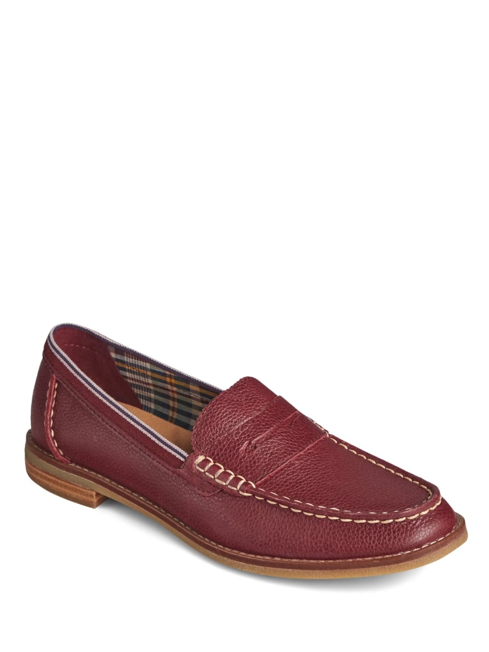 Sperry Womens STS85435 Red Cordovan Leather Slip On Loafers Shoes 9.5